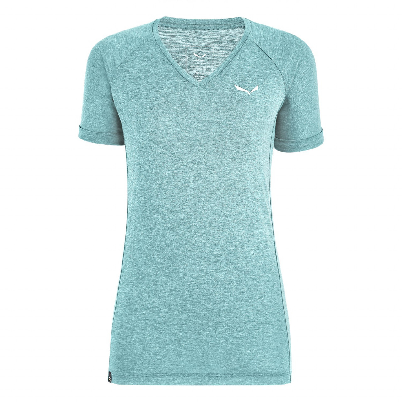 Camisetas Mujer Chile - Salewa Puez Melange Dry V-Neck - Azules - NDTY-29314